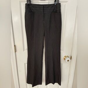 Express Editor Gray Silver Pinstripe Dress Pants